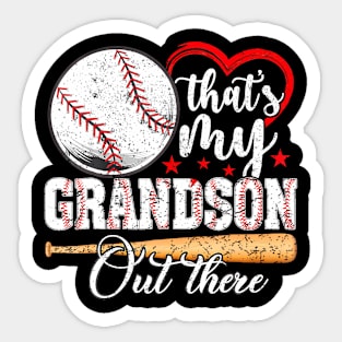 That's My Grandson Out There Baseball Grandma Mother's Day Sticker